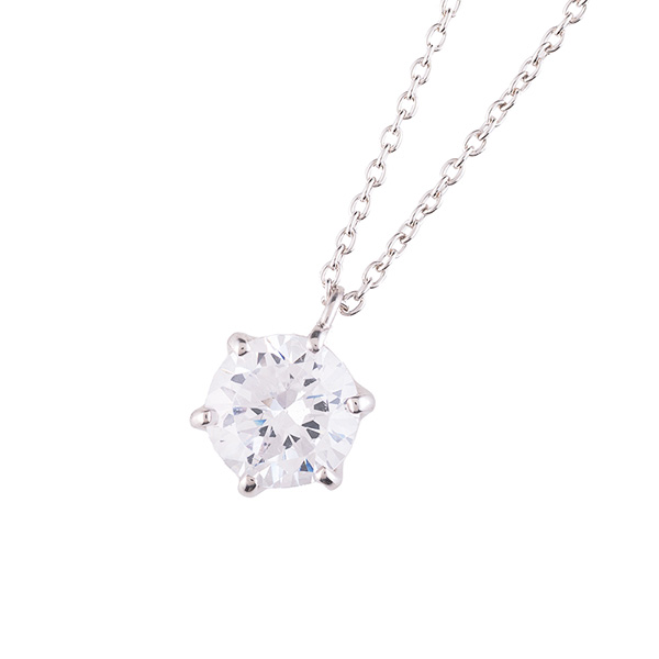 シスソリテールジャンプリングバチカンネックレス【1.0ct】